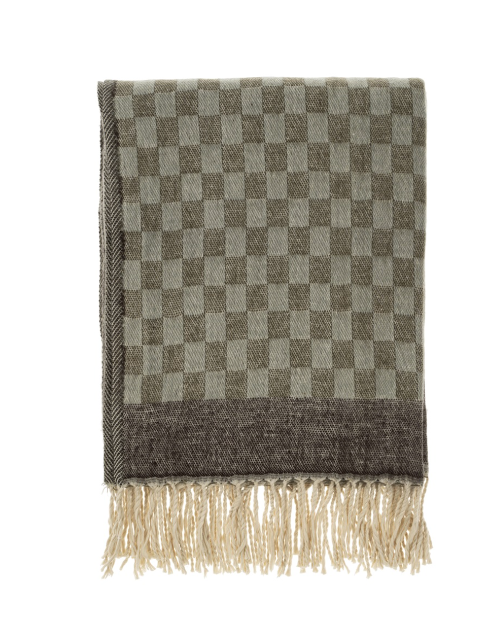 Checkered Jacquard Throw, Dawn