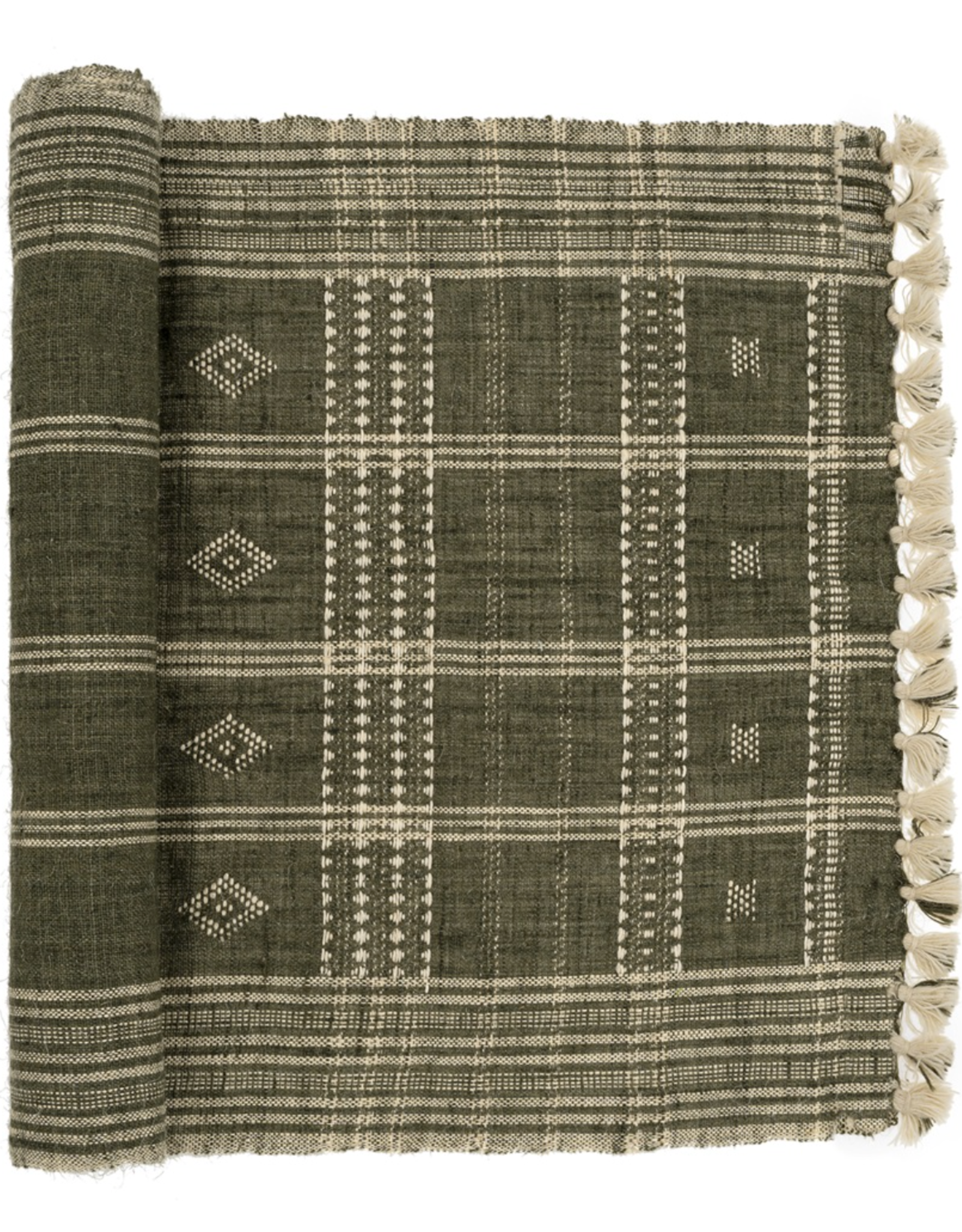 Bhujodi Wool Handloom Runner, Cedar