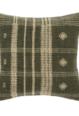 20x20 Bhujodi Wool Handloom Pillow, Cedar
