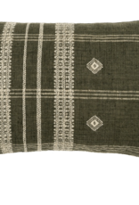16x24 Bhujodi Wool Handloom Pillow, Cedar