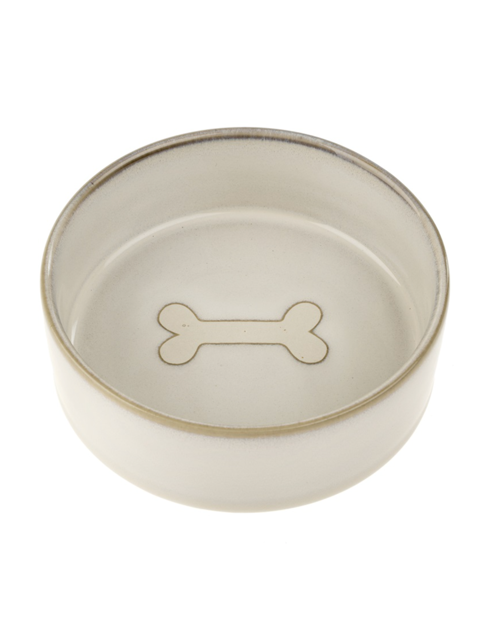 Pottery Pet Bowl White Small