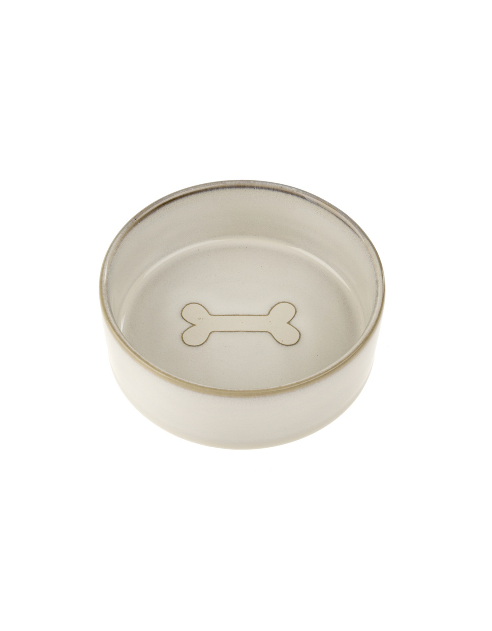 Pottery Pet Bowl White Small