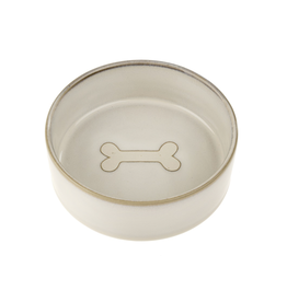 Pottery Pet Bowl White Small