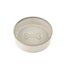 Pottery Pet Bowl White Small