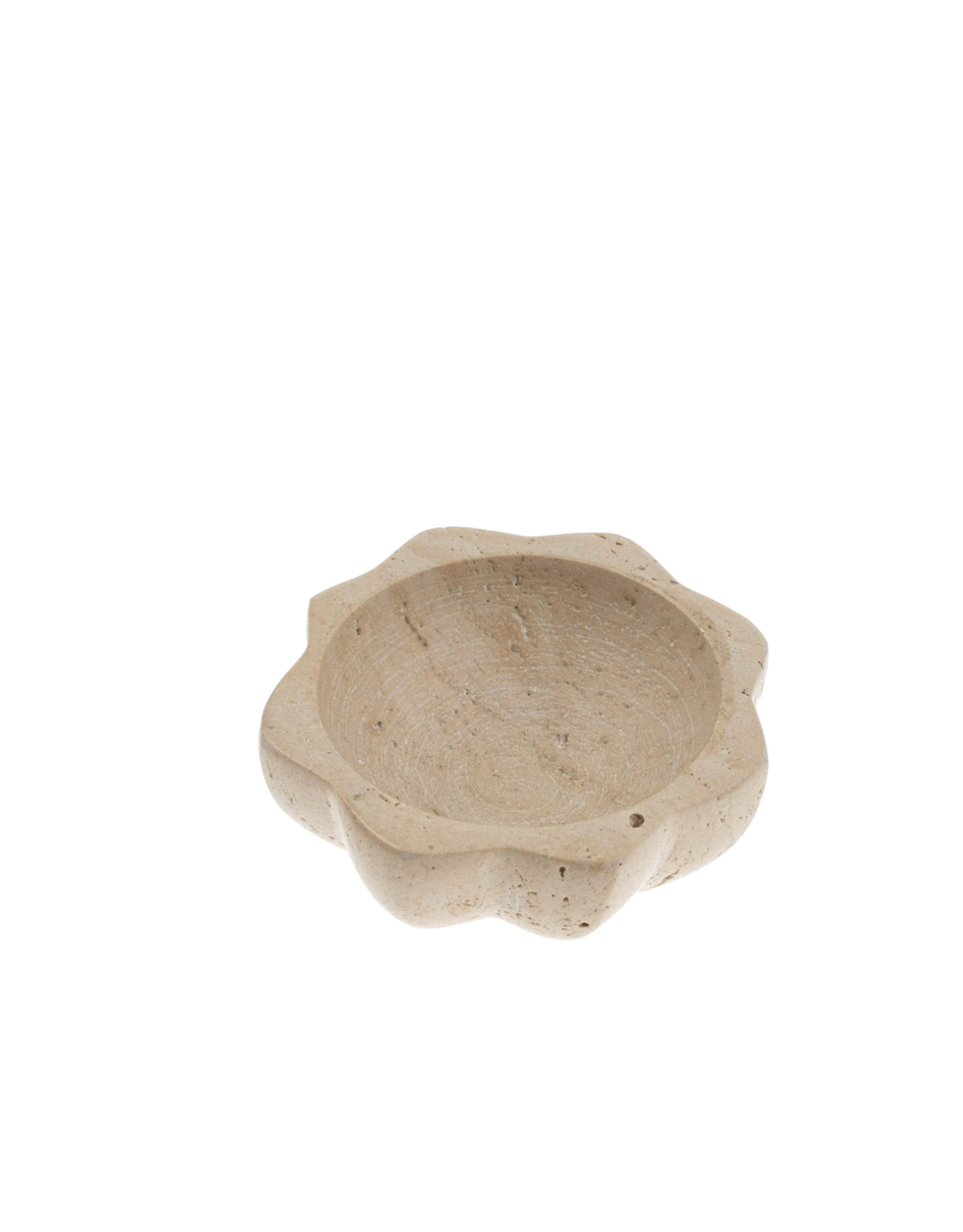 Travertine Lotus Salt Bowl