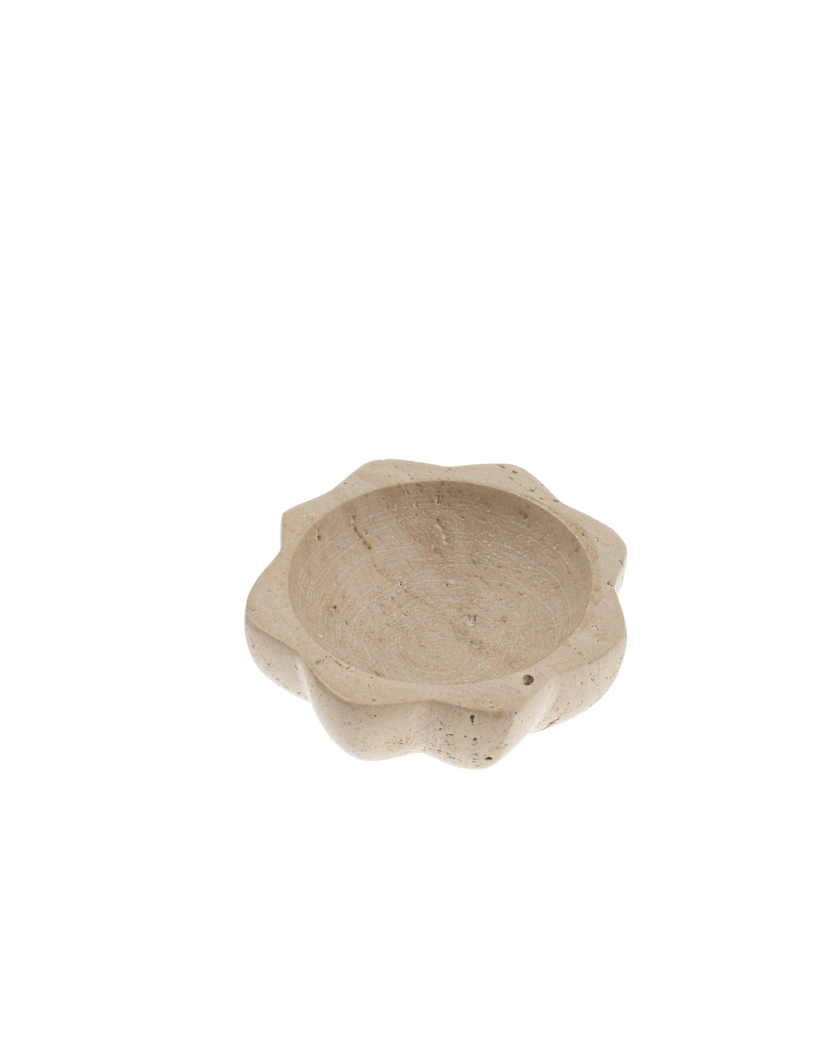 Travertine Lotus Salt Bowl