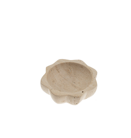 Travertine Lotus Salt Bowl
