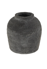 Volos Terracotta Vase S, Black
