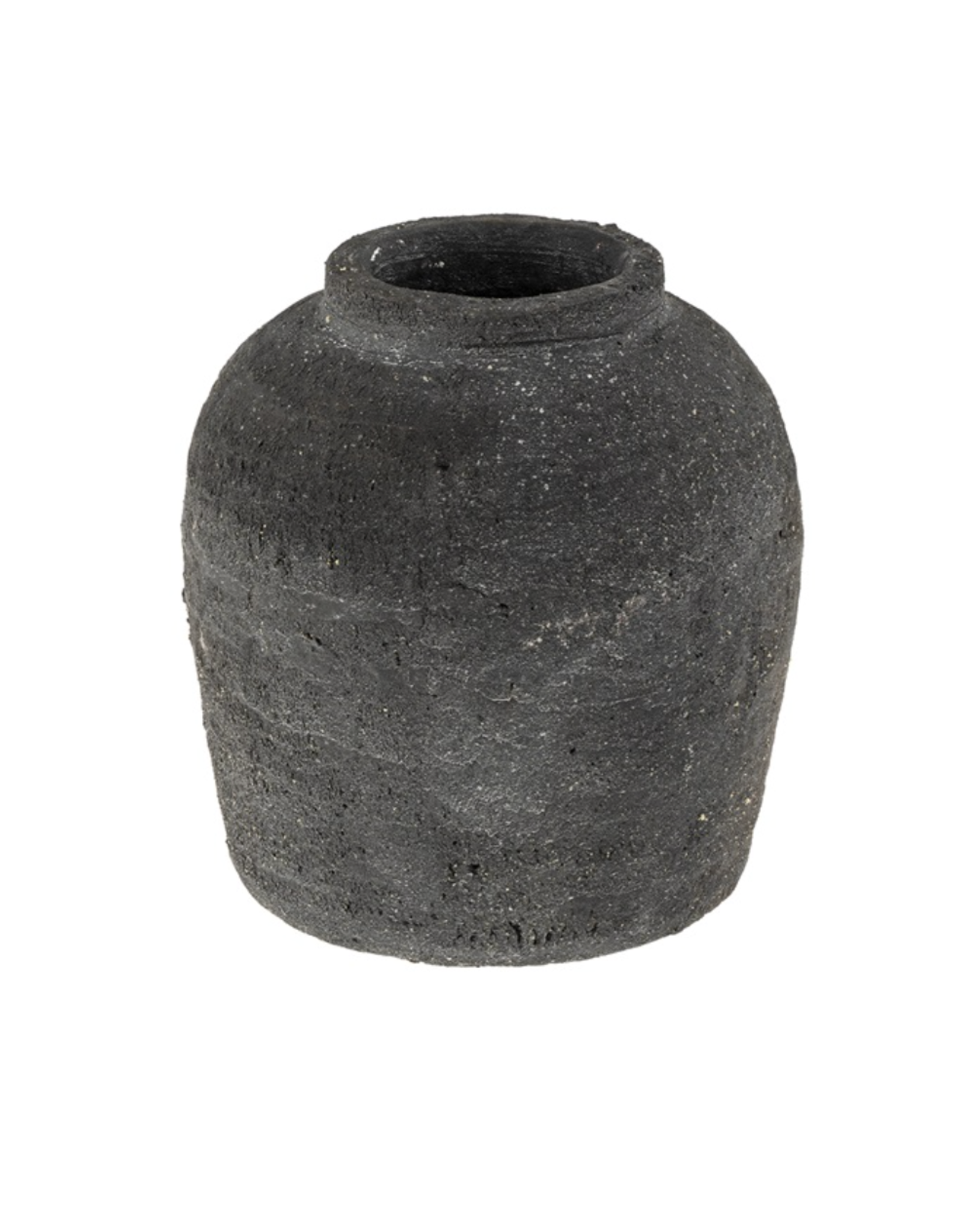 Volos Terracotta Vase S, Black