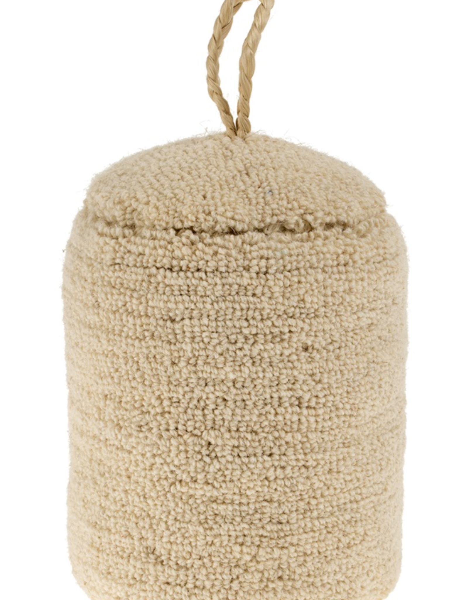 Wool Loop Doorstop, Ivory