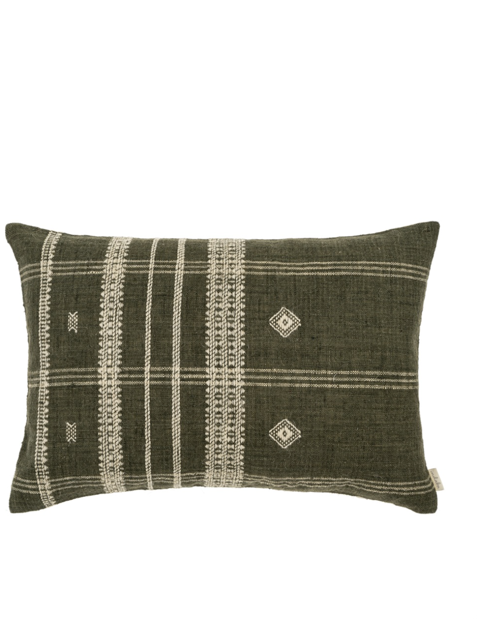 16x24 Bhujodi Wool Handloom Pillow, Cedar