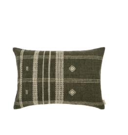 16x24 Bhujodi Wool Handloom Pillow, Cedar