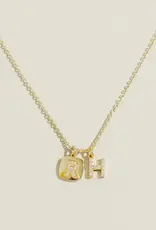 Letter Cubic Zirconia Charm