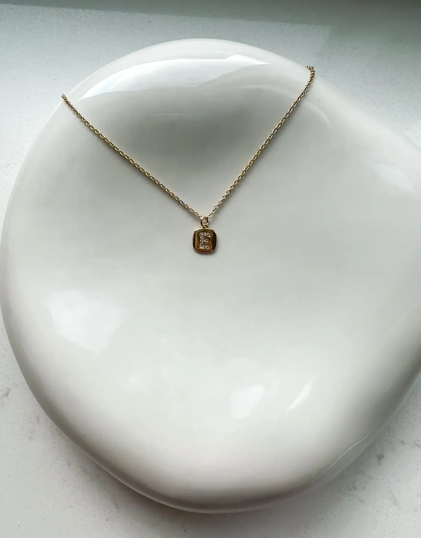 Letter Cubic Zirconia Charm