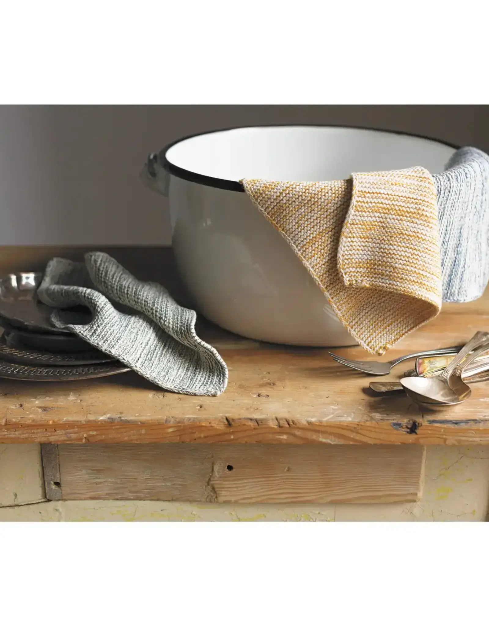 Ochre Knit Dishcloths Set of 2