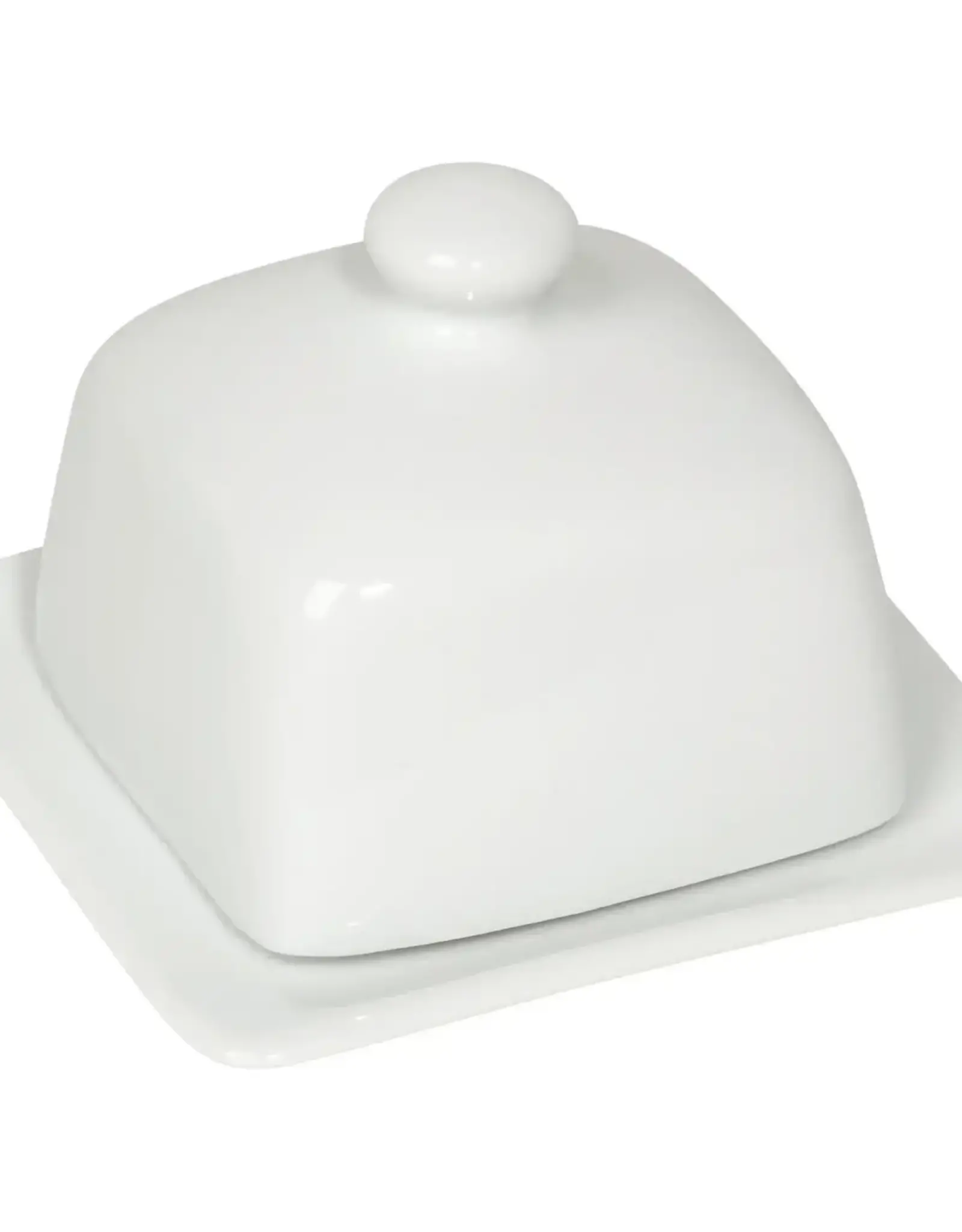 White Square Butter Dish