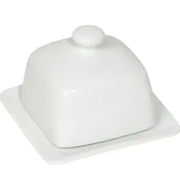 White Square Butter Dish