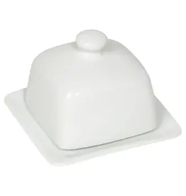 White Square Butter Dish