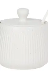 White Speckled Sugar Pot