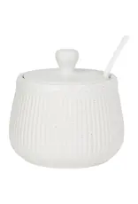 White Speckled Sugar Pot