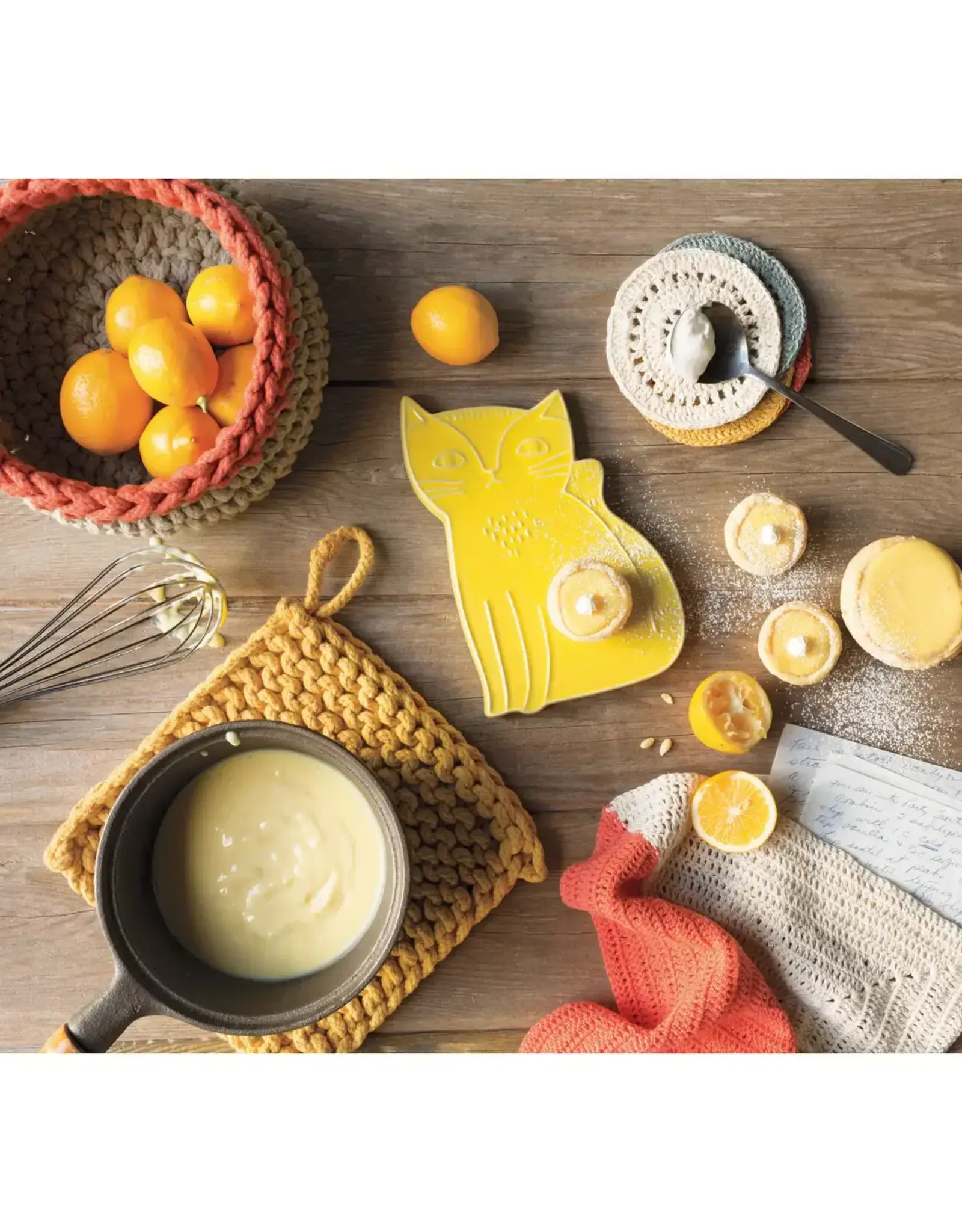 Ochre Knit Potholder