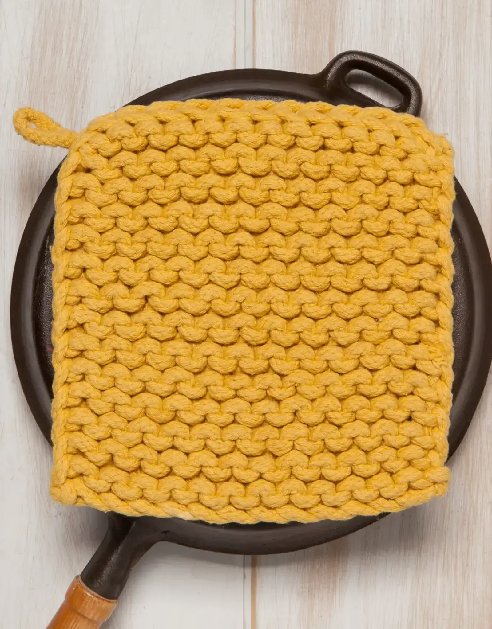 Ochre Knit Potholder