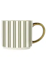 Green Stripe Christmas Coffee Mug