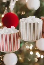 Green Stripe Christmas Coffee Mug