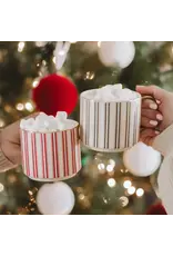 Green Stripe Christmas Coffee Mug