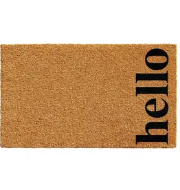 Natural Vertical Hello Doormat 30" x 34
