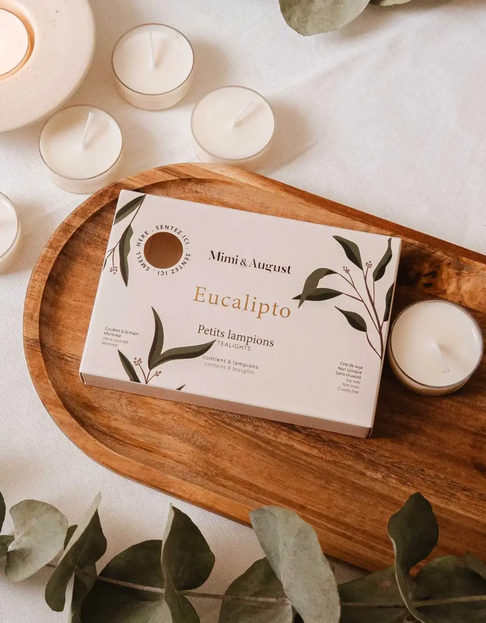 Eucalipto Tealight Candle Set