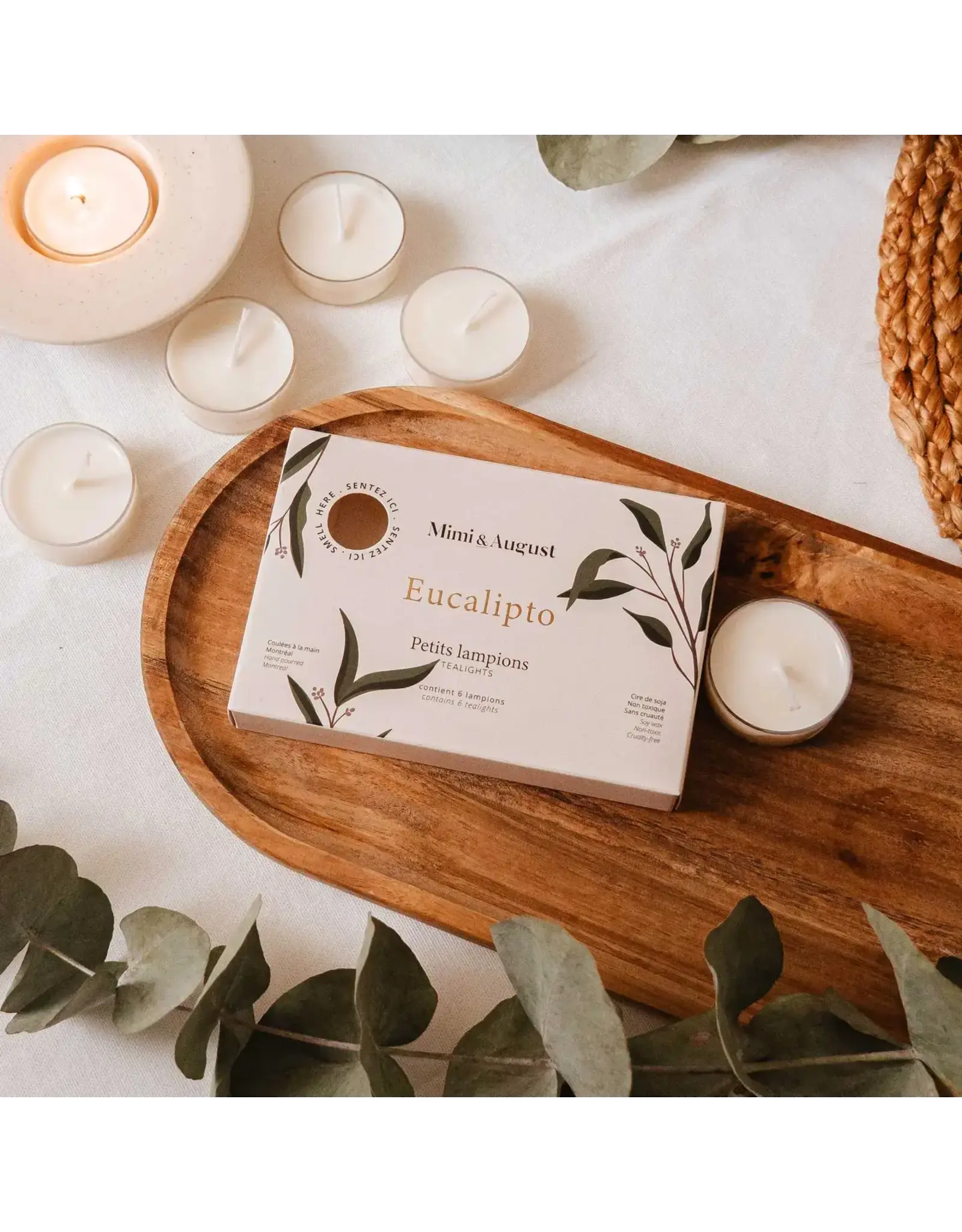 Eucalipto Tealight Candle Set