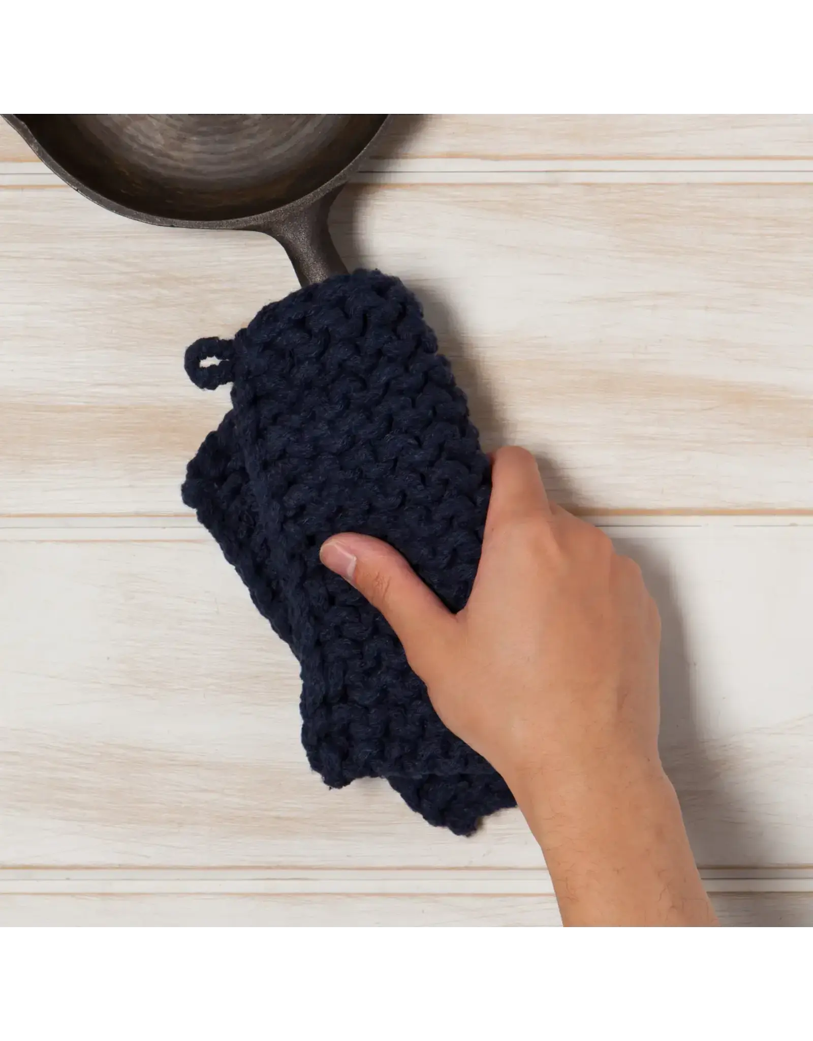 Midnight Blue Knit Potholder