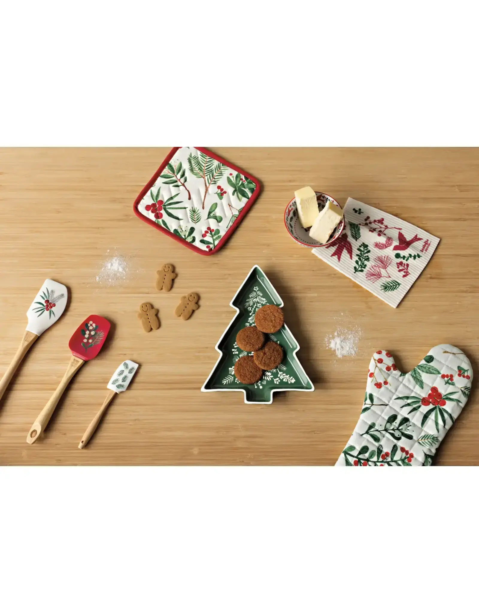 Winterberry Shaped Christmas Tray