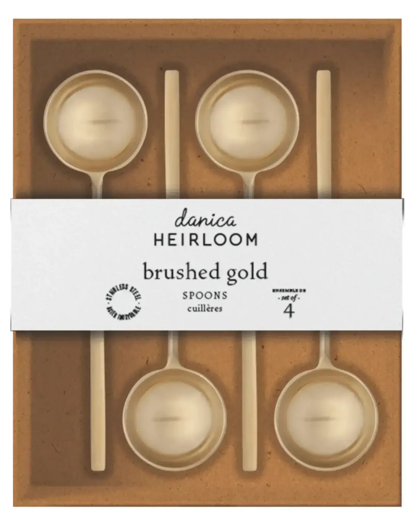 Long Spoons - Gold Set of 4