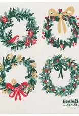 Wreaths Christmas Swedish Dishcloth
