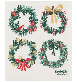 Wreaths Christmas Swedish Dishcloth