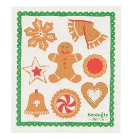 Holiday Cookies Swedish Dishcloth