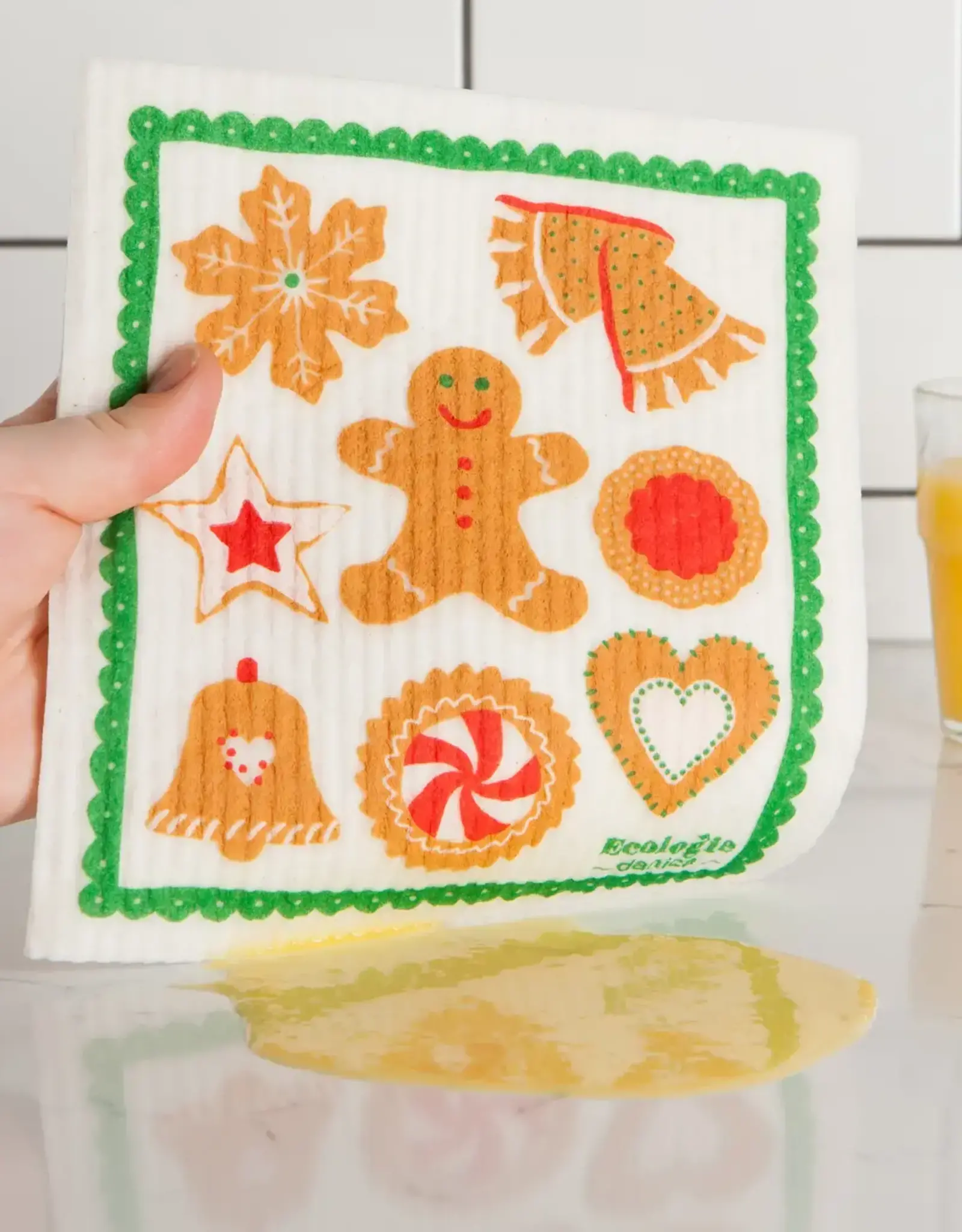 Holiday Cookies Swedish Dishcloth