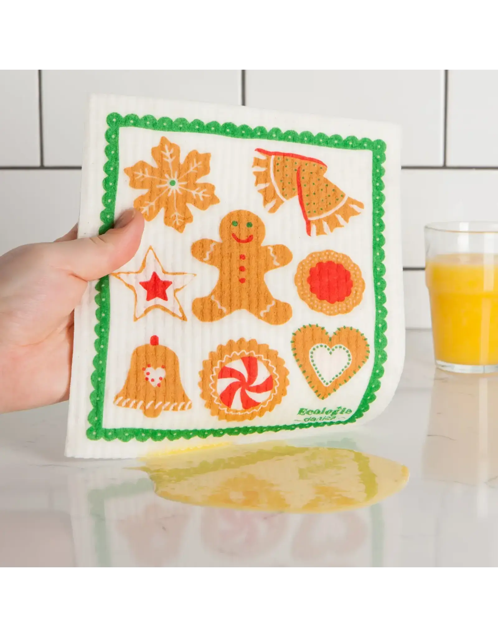 Holiday Cookies Swedish Dishcloth