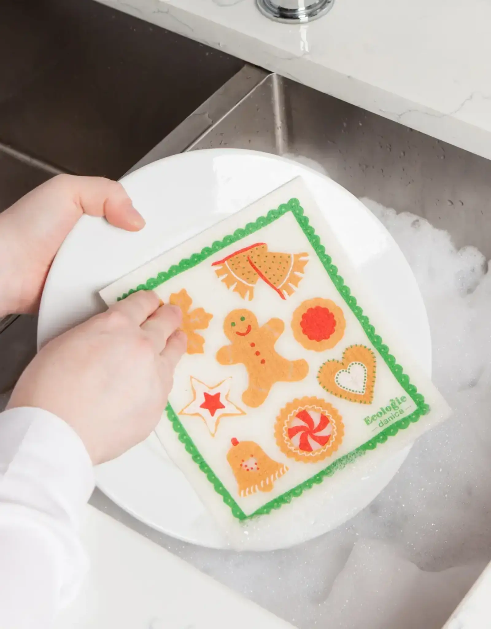 Holiday Cookies Swedish Dishcloth