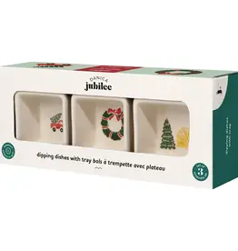 Jubilee Glitzmas Christmas Dipping Dish with Tray Set