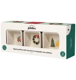 Jubilee Glitzmas Christmas Dipping Dish with Tray Set