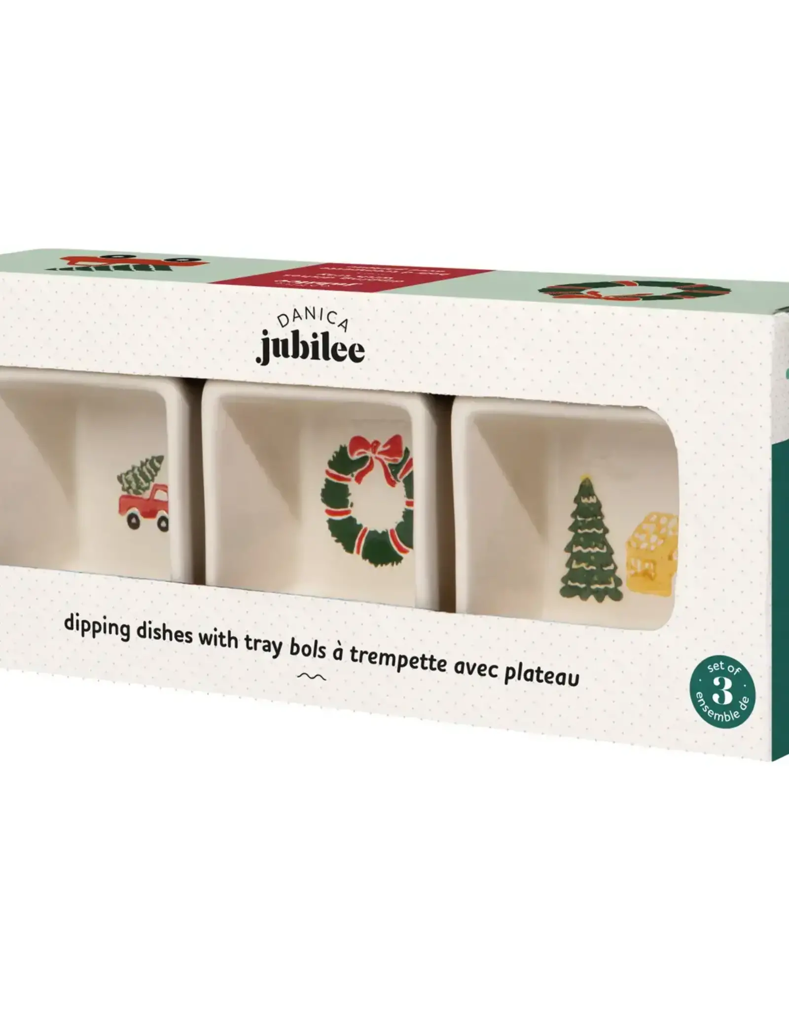 Jubilee Glitzmas Christmas Dipping Dish with Tray Set
