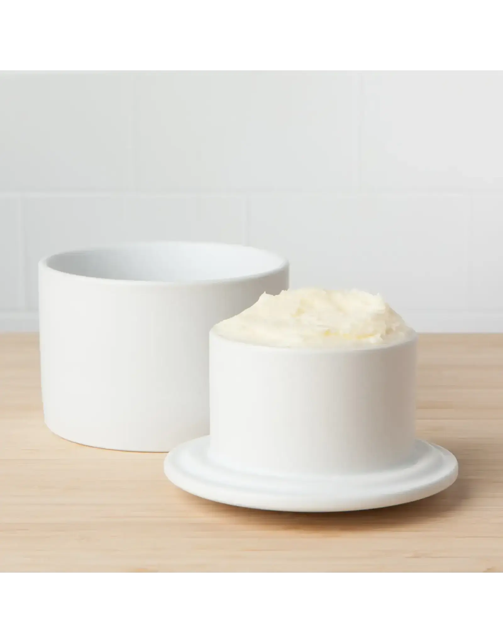 Matte White Butter Crock