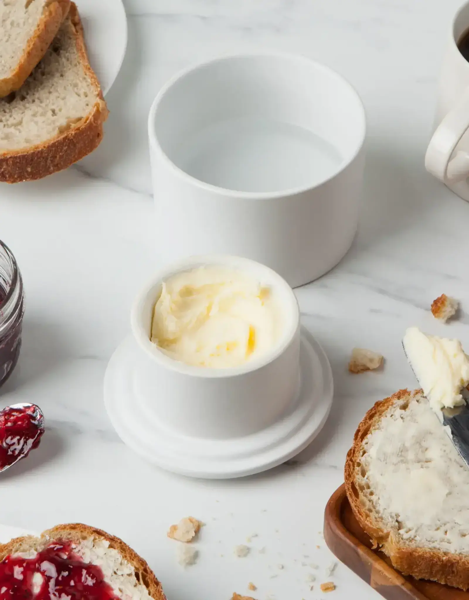 Matte White Butter Crock