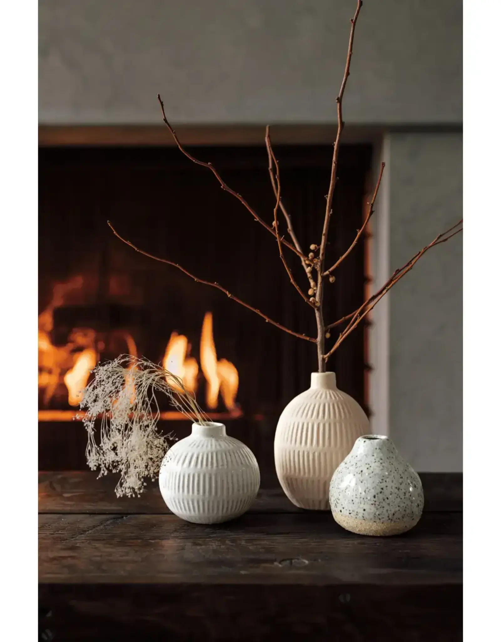 Heirloom Fleck Ceramic Bud Vase