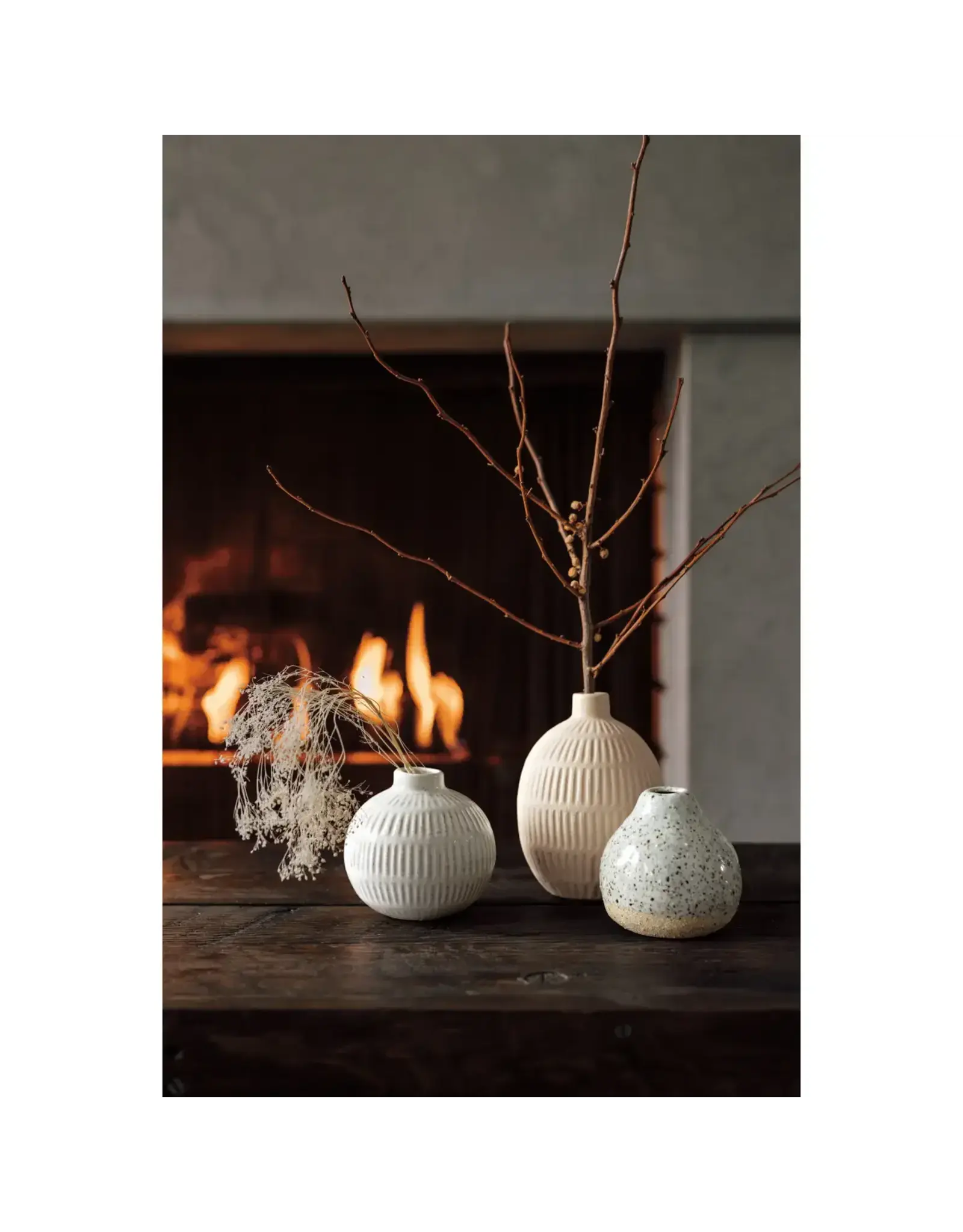 Heirloom Fleck Ceramic Bud Vase