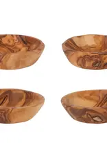 Olive Wood Pinch Bowls Set of 4