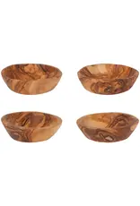 Olive Wood Pinch Bowls Set of 4